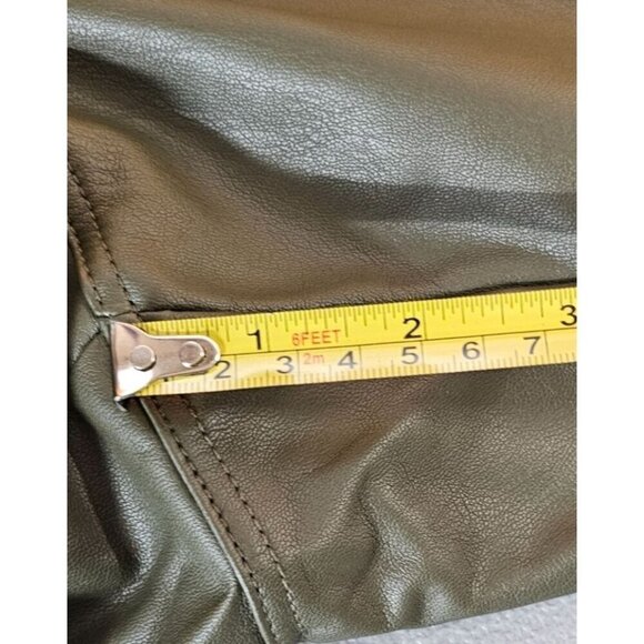 Anthropologie Plus Size 24W Colette Cropped Wide Leg Faux Leather Pants NWT - Picture 12 of 13